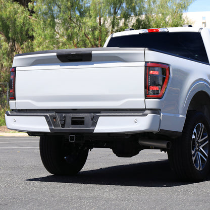 Ronnin - Fits 2021-2023 Ford F150 Full LED Tail Lights without Blind Spot Sequential Turn Signals + Animated Startup Effect Parking Assembly | Black