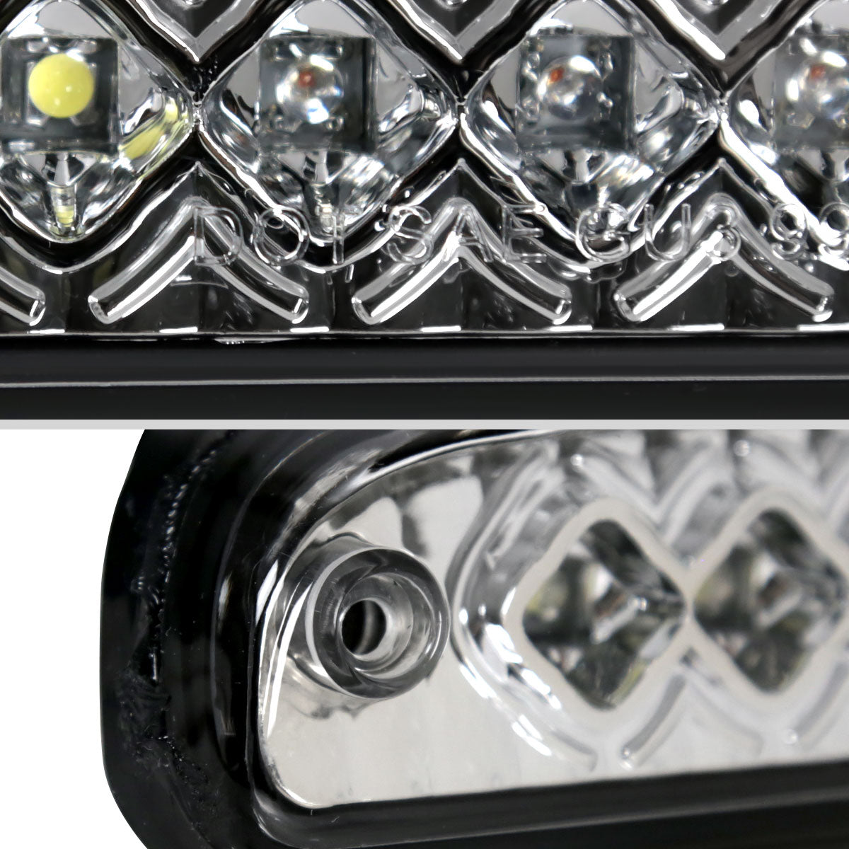 Ronnin - Fits 1999-2016 Ford F250 F350 F450 F550 Super Duty 1993-2011 Ranger 1994-2010 Mazda B-Series LED High Mount Stop Light Third 3rd Brake Lamp Piece | Chrome