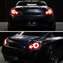 Ronnin - Fits 2008-2013 Infiniti G37 Coupe 2014-2015 Infiniti Q60 Coupe Upgraded Replacement Full LED Tail Lights Animated Startup Effect + Sequential Signal Lamps Assembly Pair | Black