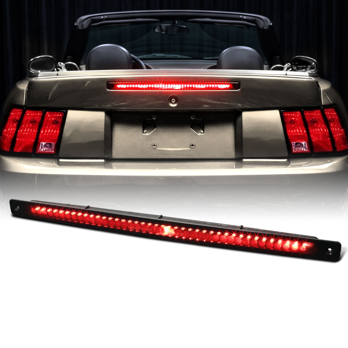 2003-2004 Ford Mustang Cobra Sequential LED Rear Brake Light Piece | Black