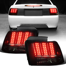 Ronnin - Fits 1999-2004 Ford Mustang Upgraded LED Sequential Turn Signals Tail Lights Assembly Pair | Smoke