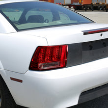 Ronnin - Fits 1999-2004 Ford Mustang Upgraded LED Sequential Turn Signals Tail Lights Assembly Pair | Smoky Red
