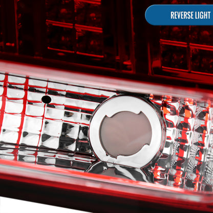 Ronnin - Fits 1999-2004 Ford Mustang Upgraded LED Sequential Turn Signals Tail Lights Assembly Pair | Red