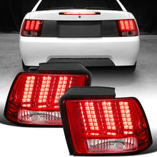 Ronnin - Fits 1999-2004 Ford Mustang Upgraded LED Sequential Turn Signals Tail Lights Assembly Pair | Red