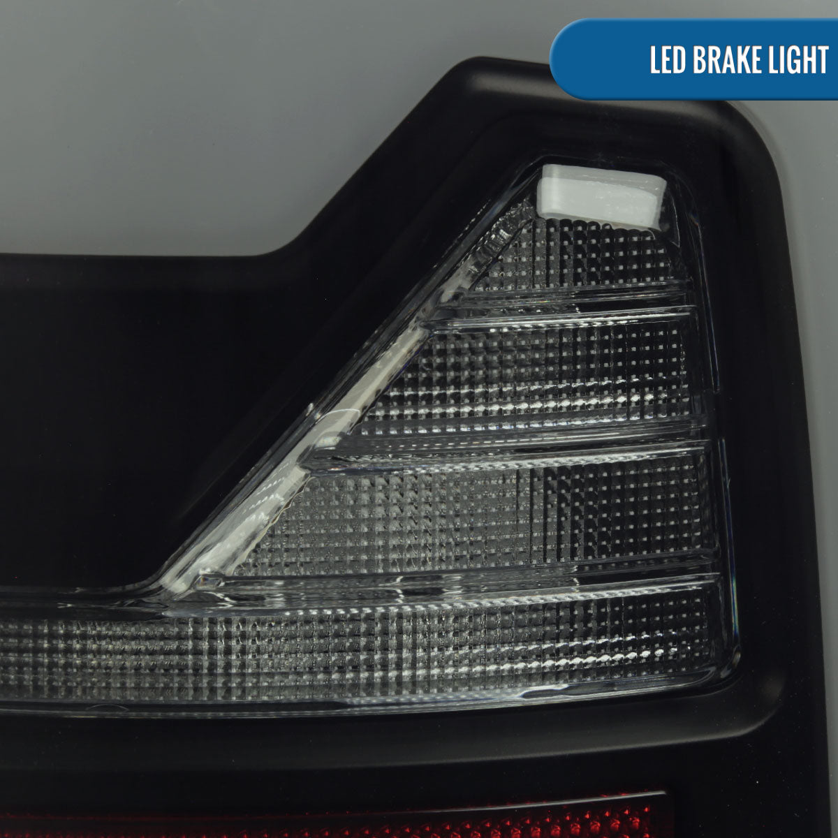 Ronnin - Fits 2002-2006 Dodge Ram 1500 2500 3500 Upgraded Full LED Tail Lights Assembly Pair | Black Smoke | White Tube