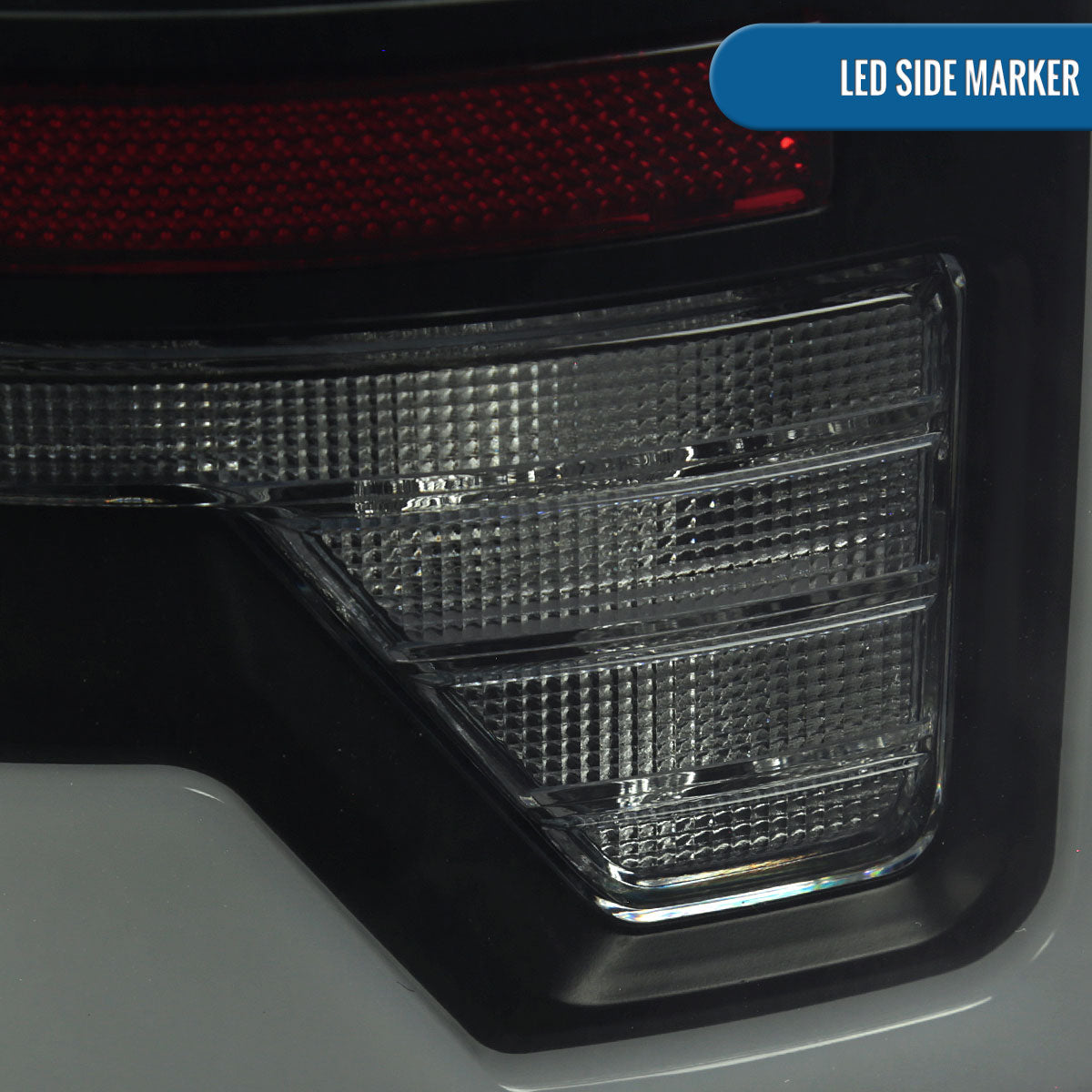 Ronnin - Fits 2002-2006 Dodge Ram 1500 2500 3500 Upgraded Full LED Tail Lights Assembly Pair | Black Smoke | White Tube