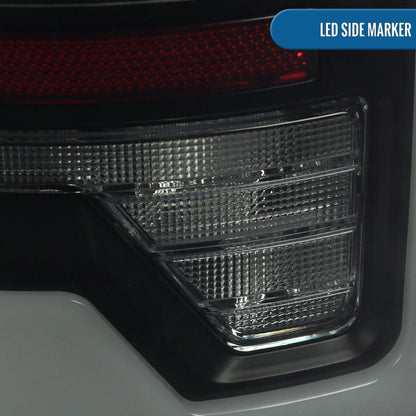 Ronnin - Fits 2002-2006 Dodge Ram 1500 2500 3500 Upgraded Full LED Tail Lights Assembly Pair | Black Smoke | White Tube