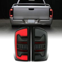 Ronnin - Fits 2002-2006 Dodge Ram 1500 2500 3500 Upgraded Full LED Tail Lights Assembly Pair | Black Smoke | White Tube