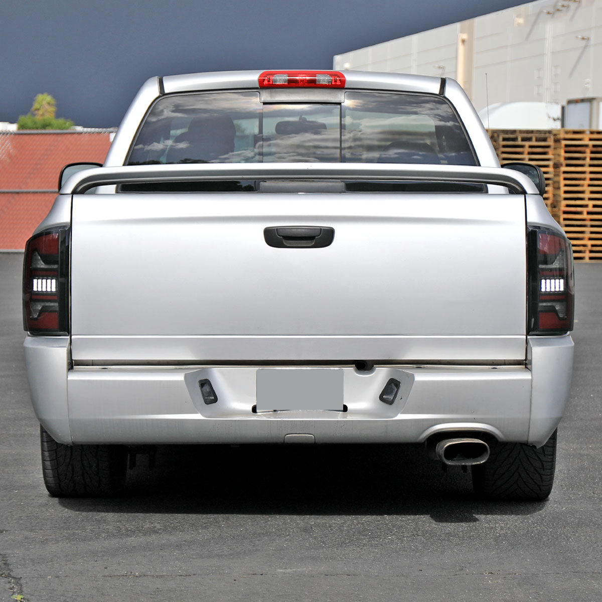 Ronnin - Fits 2002-2006 Dodge Ram 1500 2500 3500 Upgraded Full LED Tail Lights Assembly Pair | Black