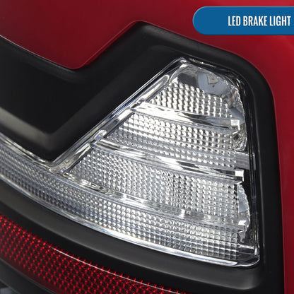 Ronnin - Fits 2002-2006 Dodge Ram 1500 2500 3500 Upgraded Full LED Tail Lights Assembly Pair | Black