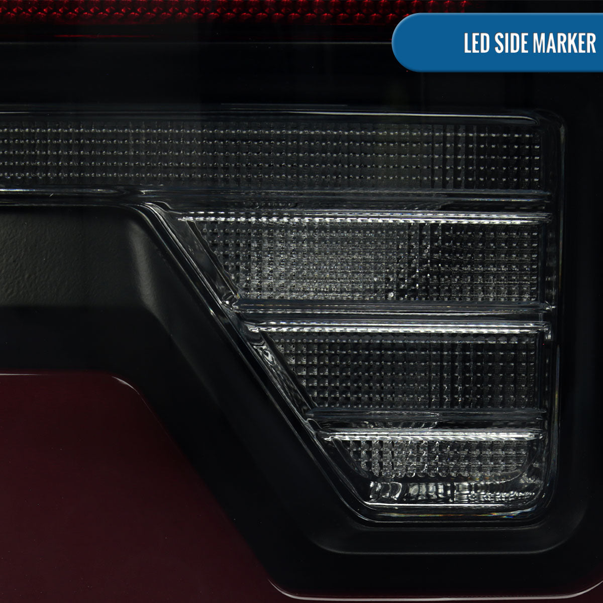 Ronnin - Fits 2002-2006 Dodge Ram 1500 2500 3500 Upgraded Full LED Tail Lights Assembly Pair | Black Smoke