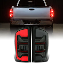 Ronnin - Fits 2007-2009 Dodge Ram 1500 2500 3500 Upgraded Full LED Integrated Brake Lamps and Turn Signal Tail Lights Assembly Replacement Pair | Black Smoke | White Tube