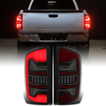 Ronnin - Fits 2007-2009 Dodge Ram 1500 2500 3500 Upgraded Full LED Integrated Brake Lamps and Turn Signal Tail Lights Assembly Replacement Pair | Black Smoke
