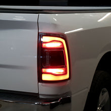 Ronnin - Fits 2009-2018 Ram 1500 2010-2018 Ram 2500 3500 2019-2022 1500 Classic Full LED Tail Lights Integrated LED Brake and Turn Signal Lamps Assembly Pair | Black Smoke | White Tube