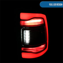 Ronnin - Fits 2009-2018 Ram 1500 2010-2018 Ram 2500 3500 2019-2022 1500 Classic Full LED Tail Lights Integrated LED Brake and Turn Signal Lamps Assembly Pair | Black | White Tube
