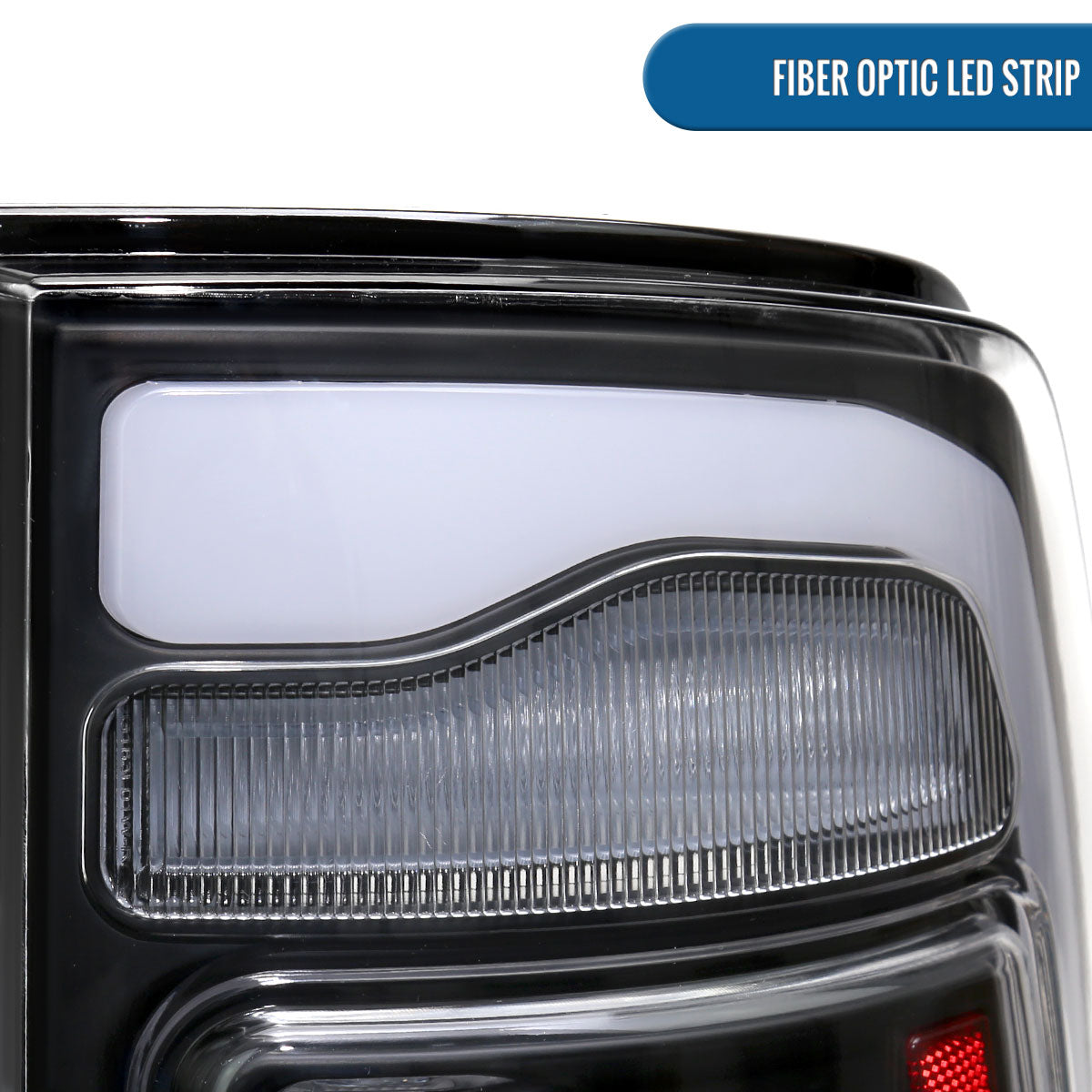 Ronnin - Fits 2009-2018 Ram 1500 2010-2018 Ram 2500 3500 2019-2022 1500 Classic Full LED Tail Lights Integrated LED Brake and Turn Signal Lamps Assembly Pair | Black | White Tube