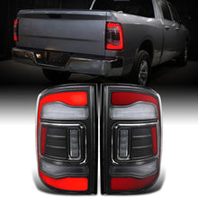 Ronnin - Fits 2009-2018 Ram 1500 2010-2018 Ram 2500 3500 2019-2022 1500 Classic Full LED Tail Lights Integrated LED Brake and Turn Signal Lamps Assembly Pair | Black