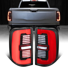 Ronnin - Fits 2019-2024 Ram 1500 Upgraded Full LED Tail Lights Integrated LED Brake and Sequential Turn Signal + Animated Startup Effect Assembly Pair | Black