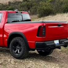 Ronnin - Fits 2019-2024 Ram 1500 Upgraded Full LED Tail Lights Integrated LED Brake and Sequential Turn Signal + Animated Startup Effect Assembly Pair | Black Smoke