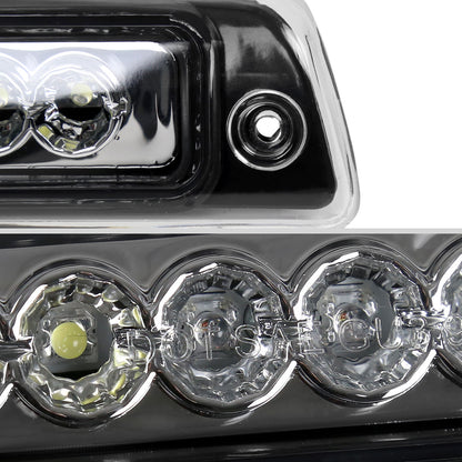 Ronnin - Fits 1994-2001 Dodge Ram 1500 1994-2002 Ram 2500 3500 LED High Mount Stop Light Third 3rd Brake Lamp Piece | Chrome