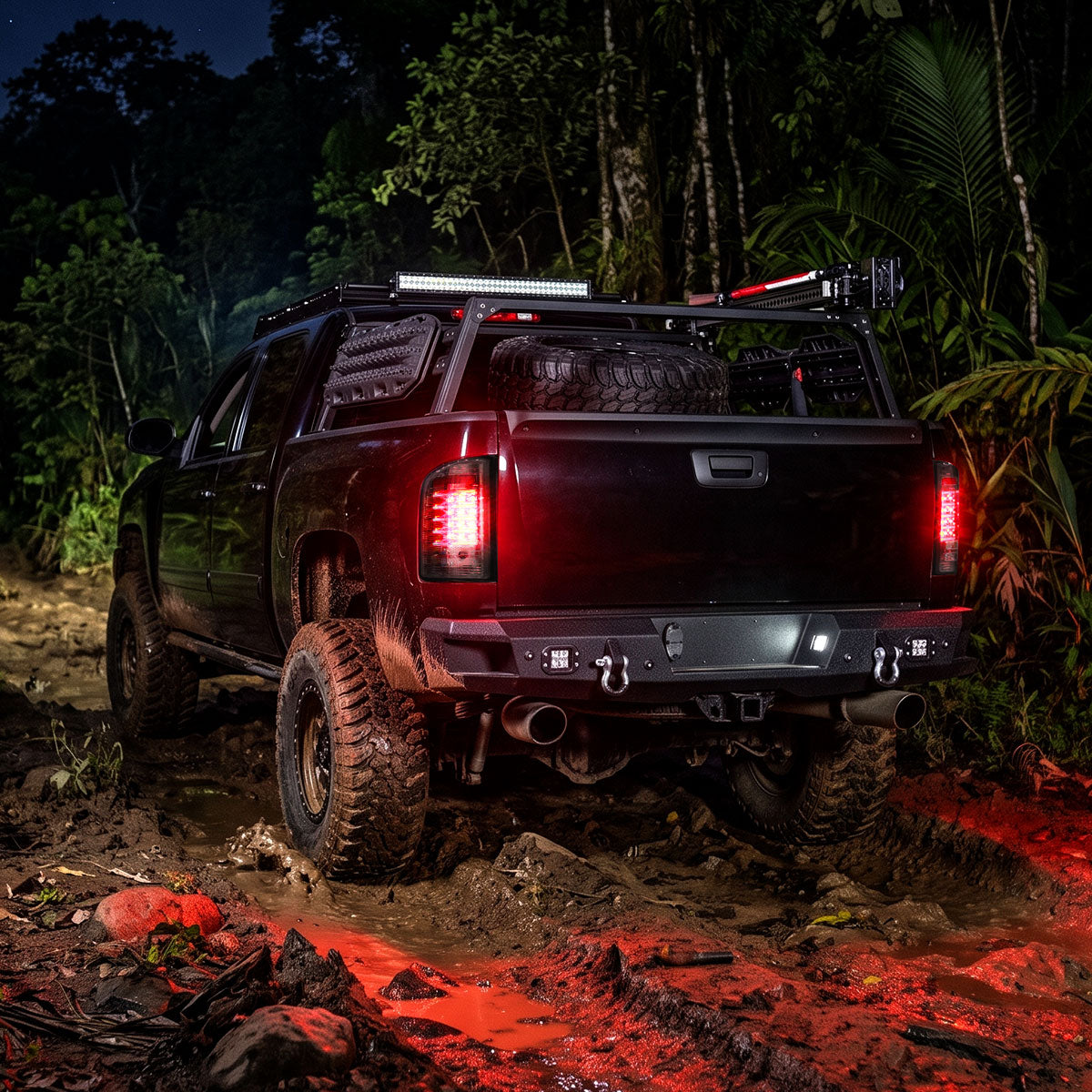 2007-2014 Chevy Silverado 1500 2500HD 3500HD Tail Lights LED Integrated Brake and Turn Signals Pair | Smoke