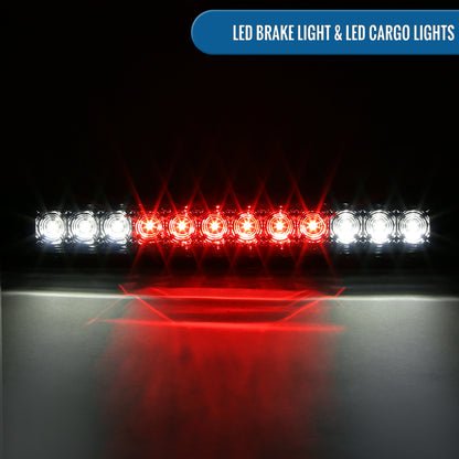 2007-2012 Chevy Silverado GMC Sierra 1500 2500 3500 LED High Mount Stop Light Third 3rd Brake Lamp Piece | Chrome