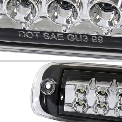 Ronnin - Fits 1999-2006 Chevy Silverado GMC Sierra 1500 2500HD 3500 LED Center High Mount Stop Lamp 3rd Third Brake Light Assembly Piece | Chrome