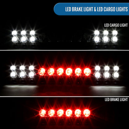1999-2006 Chevy Silverado GMC Sierra 1500 2500HD 3500 LED Center High Mount Stop Lamp 3rd Third Brake Light Assembly Piece | Smoke