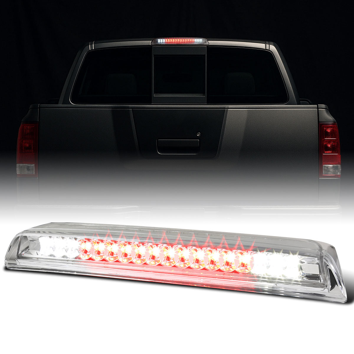 2004-2015 Nissan Titan LED High Mount Stop Light Third 3rd Brake Lamp Piece | Chrome