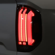Ronnin - Fits 2014-2021 Toyota Tundra Pickup Truck Full LED Tail Lights Integrated Brake and Sequential Turn Signals + Animated Startup Effect Parking Assembly Pair | Glossy Black