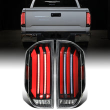 Ronnin - Fits 2014-2021 Toyota Tundra Pickup Truck Full LED Tail Lights Integrated Brake and Sequential Turn Signals + Animated Startup Effect Parking Assembly Pair | Glossy Black