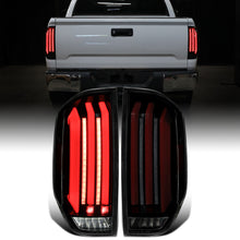 Ronnin - Fits 2014-2021 Toyota Tundra Pickup Truck Full LED Tail Lights Integrated Brake and Sequential Turn Signals + Animated Startup Effect Parking Assembly Pair | Black Smoke