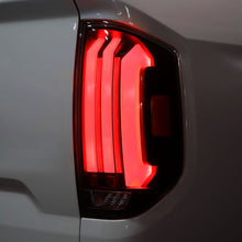 Ronnin - Fits 2014-2021 Toyota Tundra Pickup Truck Full LED Tail Lights Integrated Brake and Sequential Turn Signals + Animated Startup Effect Parking Assembly Pair | Black Smoke | White Tube