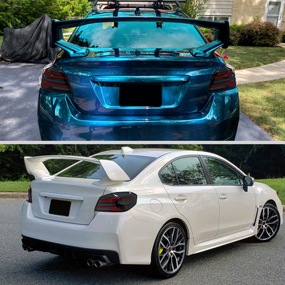 Ronnin - Fits 2015-2021 Subaru WRX | WRX STI US Spec Full LED Tail Lights Animated Startup Effect + Sequential Signal Lamps Assembly Pair | Glossy Black