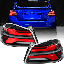 Ronnin - Fits 2015-2021 Subaru WRX | WRX STI US Spec Full LED Tail Lights Animated Startup Effect + Sequential Signal Lamps Assembly Pair | Glossy Black