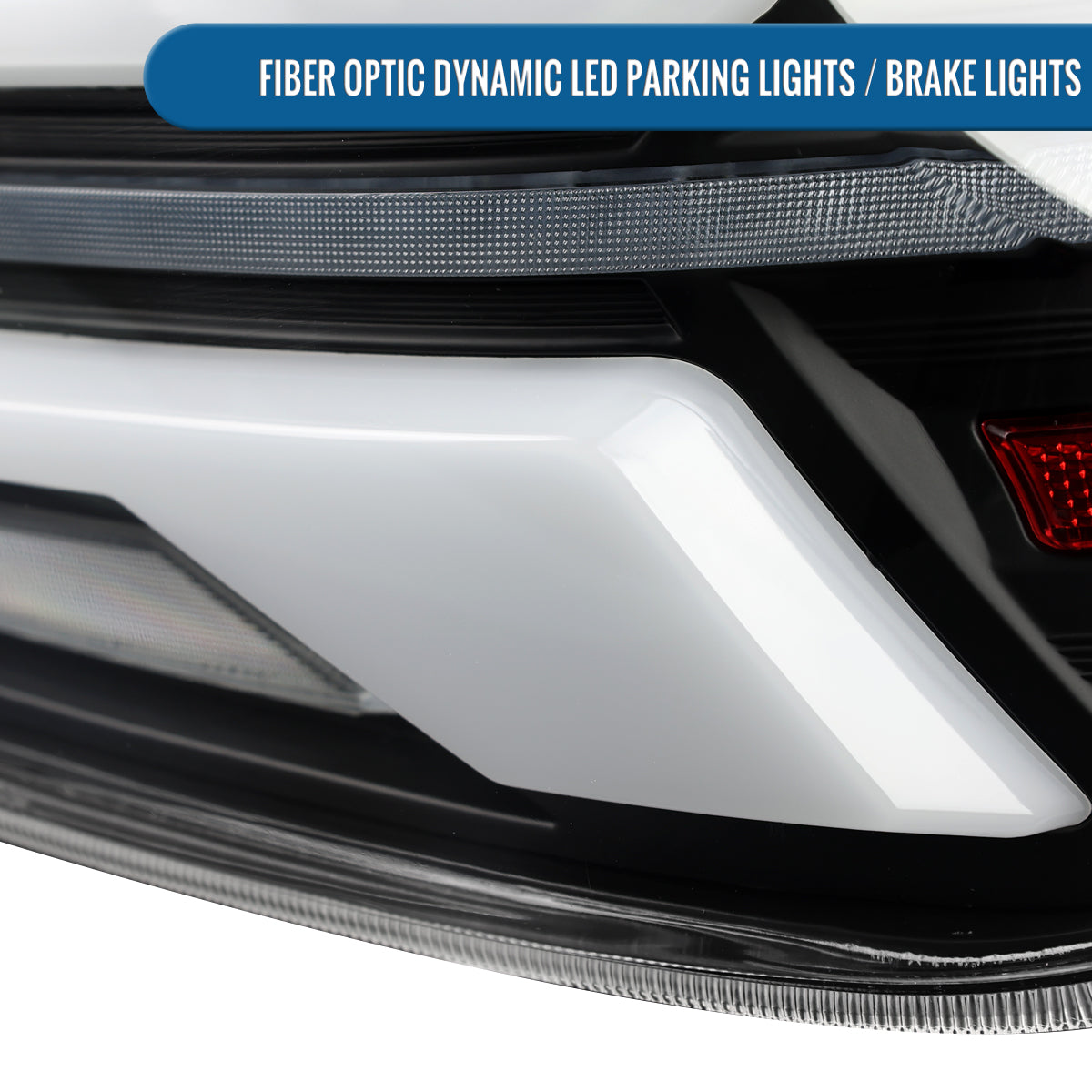 Ronnin - Fits 2015-2021 Subaru WRX | WRX STI US Spec Full LED Tail Lights Animated Startup Effect + Sequential Signal Lamps Assembly Pair | Black | White Tube