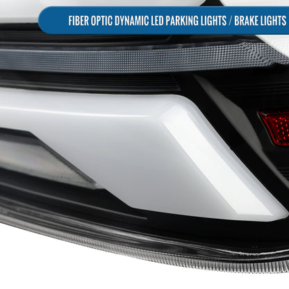 Ronnin - Fits 2015-2021 Subaru WRX | WRX STI US Spec Full LED Tail Lights Animated Startup Effect + Sequential Signal Lamps Assembly Pair | Black | White Tube