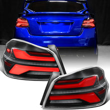 Ronnin - Fits 2015-2021 Subaru WRX | WRX STI US Spec Full LED Tail Lights Animated Startup Effect + Sequential Signal Lamps Assembly Pair | Black