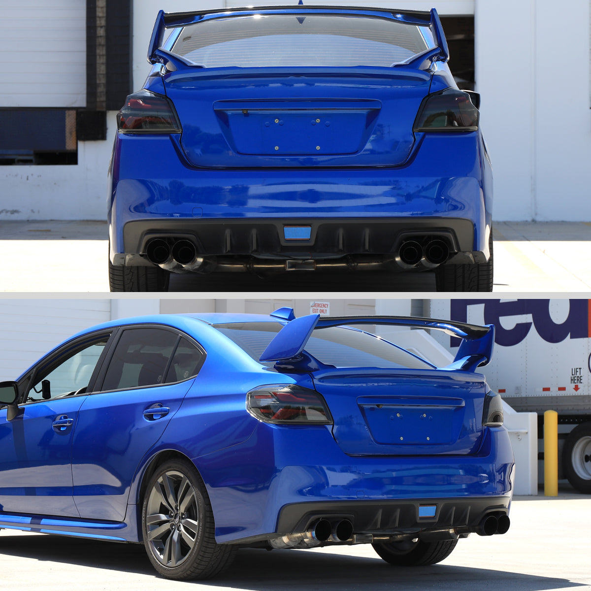 Ronnin - Fits 2015-2021 Subaru WRX | WRX STI US Spec Full LED Tail Lights Animated Startup Effect + Sequential Signal Lamps Assembly Pair | Black Smoke