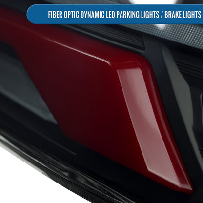 Ronnin - Fits 2015-2021 Subaru WRX | WRX STI US Spec Full LED Tail Lights Animated Startup Effect + Sequential Signal Lamps Assembly Pair | Black Smoke