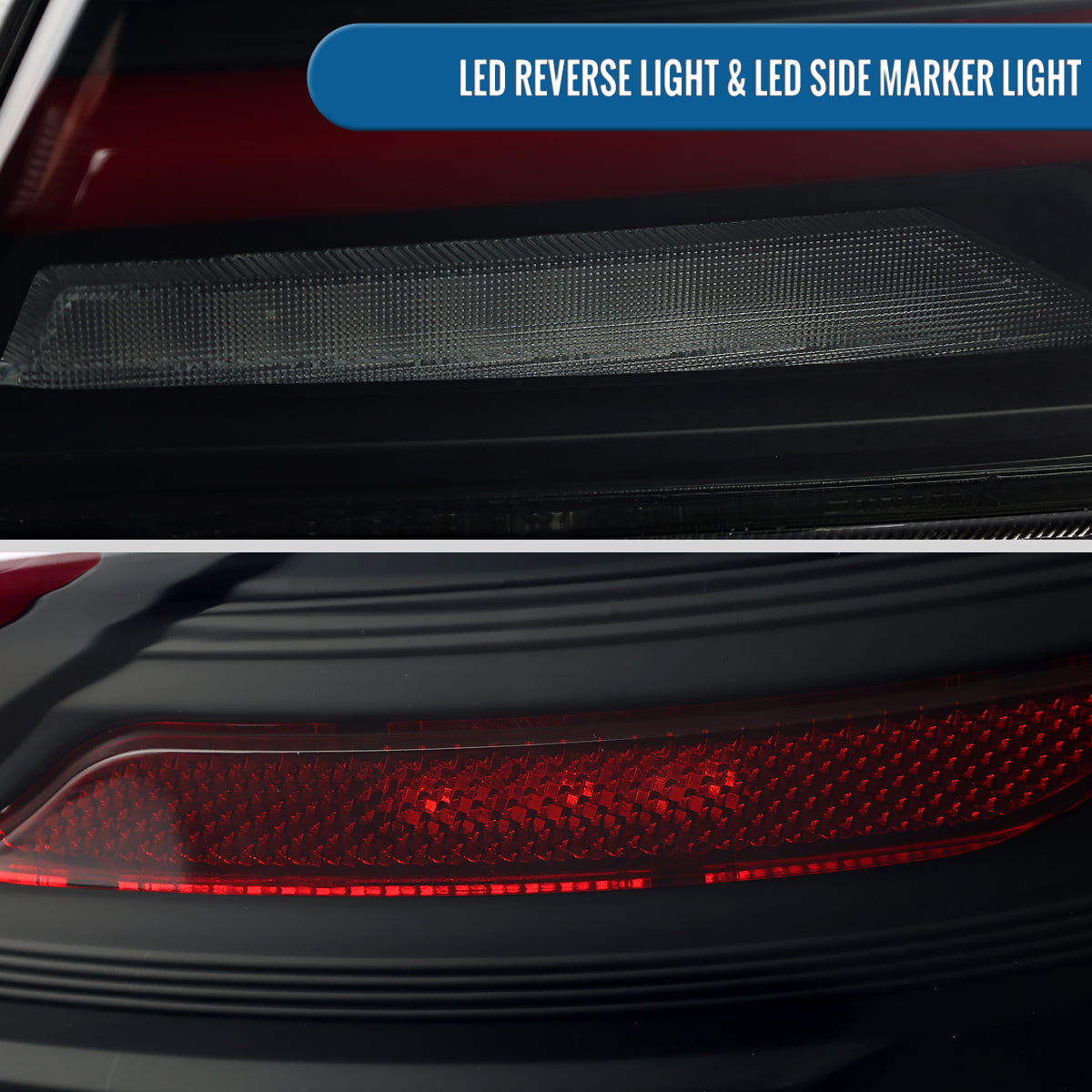 Ronnin - Fits 2015-2021 Subaru WRX | WRX STI US Spec Full LED Tail Lights Animated Startup Effect + Sequential Signal Lamps Assembly Pair | Black Smoke