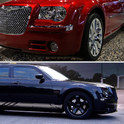 Ronnin - Compatible con Chrysler 300 300C 2005-2010 Par de luces de posición laterales de parachoques de repuesto | Cromado