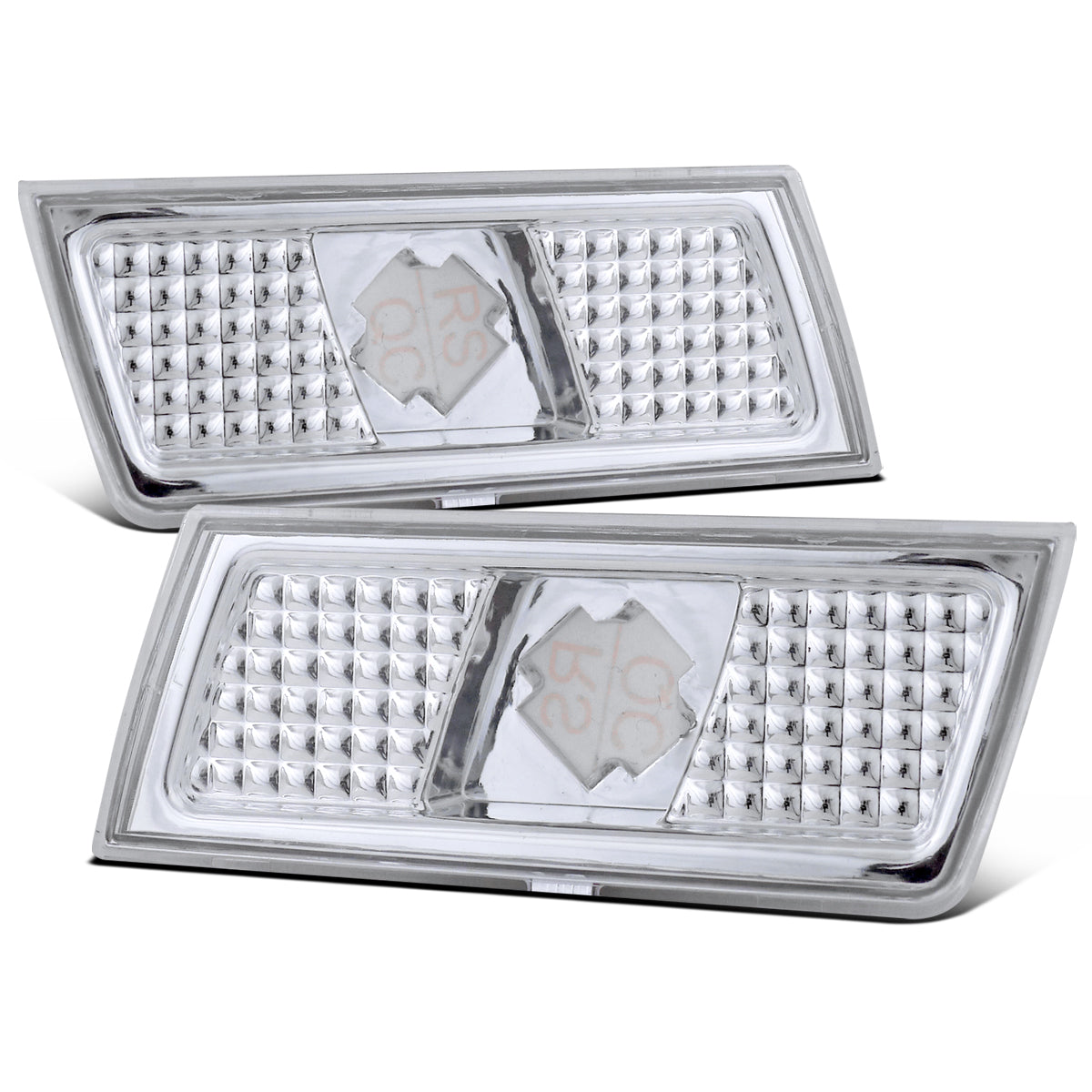 Ronnin - Compatible con Chrysler 300 300C 2005-2010 Par de luces de posición laterales de parachoques de repuesto | Cromado