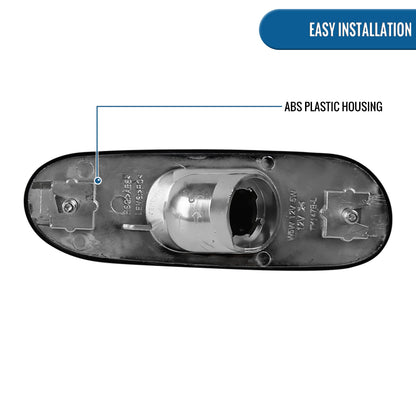 Ronnin - Se adapta a 2000-2005 Luces de Posición Laterales Elegantes de Parachoques Par de Reemplazo | Ahumado