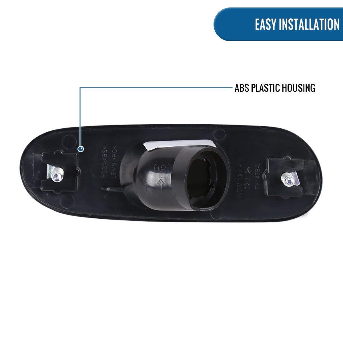 Ronnin - Se adapta a 2000-2005 Luces de Marcador Lateral Delgadas de Repuesto para Parachoques Par de Montaje | Negro Humo