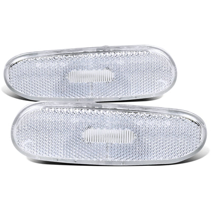 Ronnin - Conjunto de luces de posición laterales para parachoques de repuesto, par | Cromado - Compatible con modelos 2000-2005