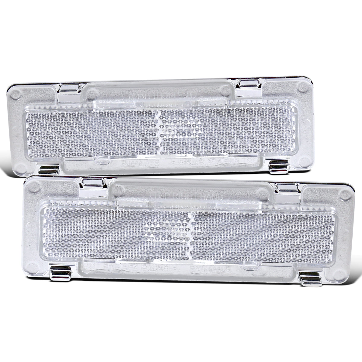 Ronnin - Compatible con Chevy Camaro Pontiac Firebird 1985-1992 Par de montaje de repuesto para luces de posición laterales | Cromado