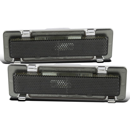Ronnin - Se adapta a Chevy Camaro Pontiac Firebird 1985-1992 Par de luces direccionales de defensa laterales de repuesto | Ahumado