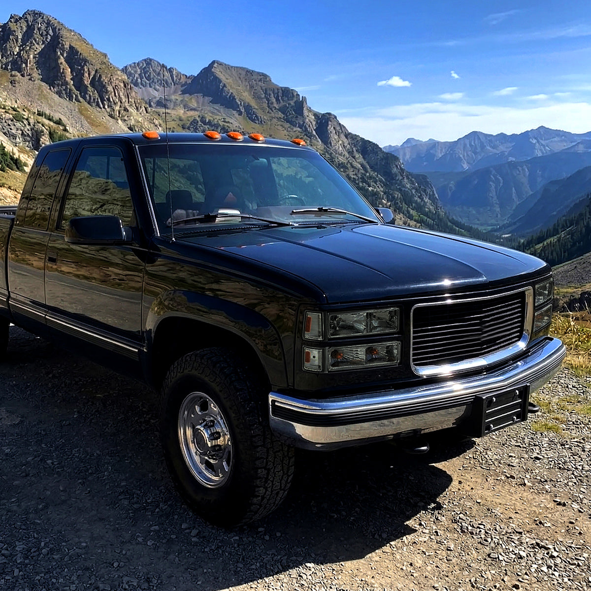 Ronnin - Faros delanteros, luces de esquina y luces de estacionamiento para GMC C10 C/K Suburban Yukon Sierra 1994-1998, par ahumado