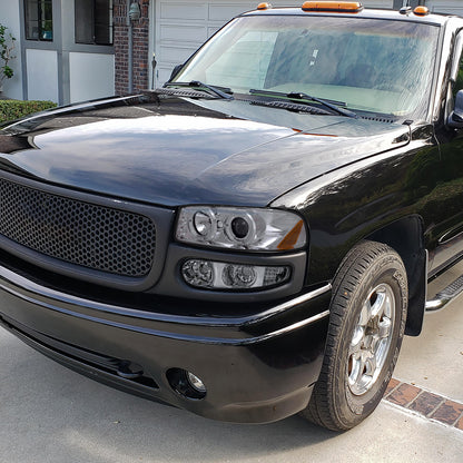 Ronnin - Fits 2000-2007 GMC Sierra Yukon XL Denali Bumper Turn Signal Lights  Replacement Pair | Chrome